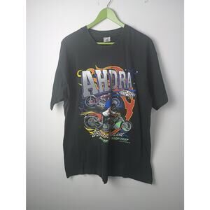 Vtg Rare AHDRA 1997 Anniversary Tour T-Shirt Graphic Motorcycle Harley Drag XL